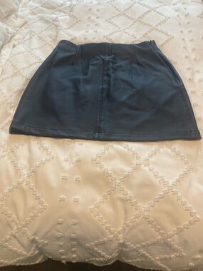 Gentle Fawn Black Faux Leather Mini Skirt